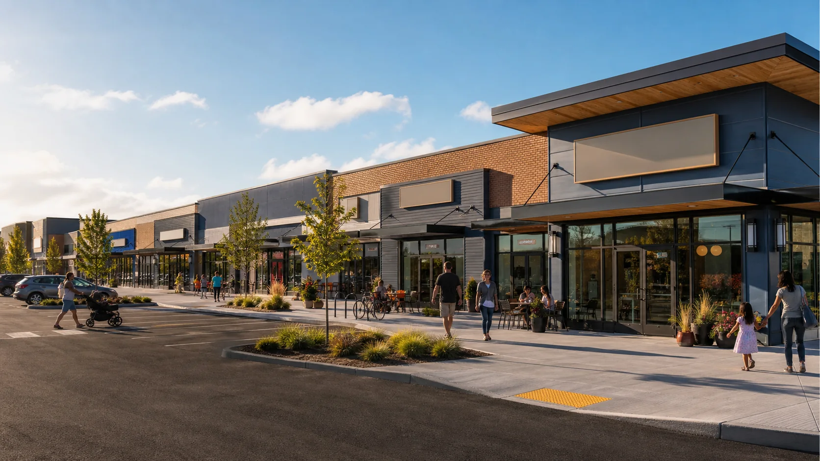 Blueline public shopping center